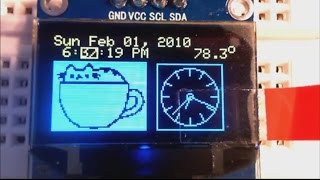 DS3231 OLED clock with 2button menu setting and temperature display [upl. by Reade]