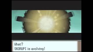 Pokemon Platinum Skorupi Evolves To Drapion [upl. by Strain]