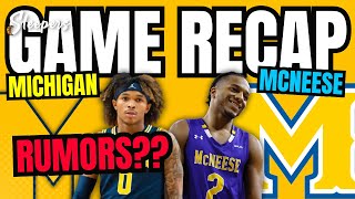 Michigan vs McNeese State Game Recap plus what are the Dug McDaniel rumors [upl. by Kirchner]