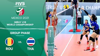 ROU vs THA  Group Phase  Girls U18 Volleyball World Champs 2021 [upl. by Karl]