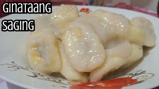 Ginataang saging na saba  pangmeryenda  minatamis na saging  quick and easy [upl. by Esiahc955]