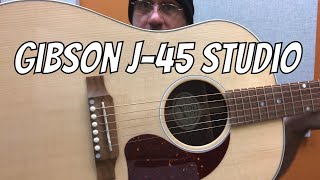 Gibson J45 Studio Walnut  Natural Demo [upl. by Ahcsas]