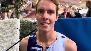 Cooper Teare after 2024 Millrose Games Wanamaker mile [upl. by Huberty]