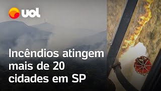 Crise climática Incêndios atingem mais de 20 cidades em SP área de Campinas é a mais afetada [upl. by Zahavi]