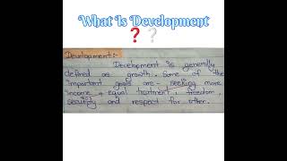 What Is Development ❓ll 10th Economics Chapter 1 Notes ll shorts notes [upl. by Ivo]