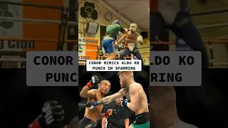 MCGREGOR REPLICATES ALDO KO SHOT IN RECENT SPARRING FOOTAGE [upl. by Yriek]