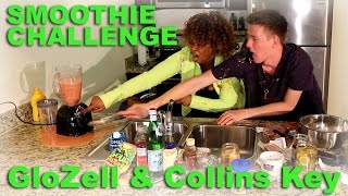 Smoothie Challenge  GloZell amp Collins Key [upl. by Aihsital76]