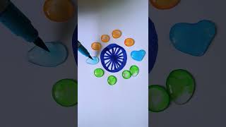 India flag colour mixing 🔴🟡🔵🟣🟢💝⚫⚪ drawing satisfying colo painting anaya colorseasydrawing [upl. by Anivad]