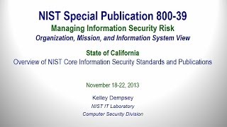 2013 NIST Training Pt 2 SP 80030  Hosted by the California Information Security Office [upl. by Parsons]