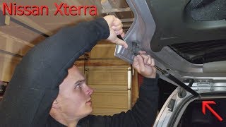 Nissan Xterra Tailgate wont stay up Lift Support Shock Replacement video [upl. by Mungam]