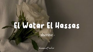 El Watar El Hassas  Sherine  Lyrics Arabic  Latin  Terjemahan  الوتر الحساس  شيرين [upl. by Auqenahs]