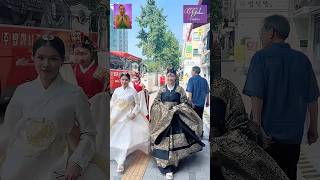 Street fashion with Koreas traditional costume Hanbok fashion streetfashion hanbok [upl. by Ariem]