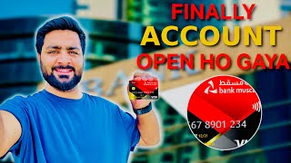 Finally Account Open ho gaya Bank Of Muscat Oman 🇴🇲 oman vlog muscat [upl. by Ahsats]