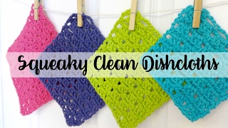 How To Crochet Sparkling Clean Dishcloths Four Different Sizes [upl. by Annaohj792]