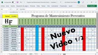 Elaboración de Plantilla para Programas de Mantenimientos Preventivos Diario 2023  Video 12 [upl. by Feinleib260]