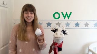 Phonics ow sound  Learn ow with Moo Cow [upl. by Sidonnie]