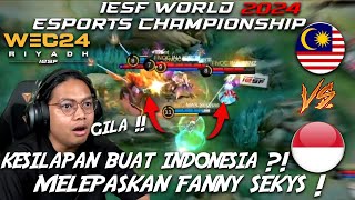 MALAYSIA VS INDONESIA SEMIFINALS MATCH 1 IESF WEC 2024 [upl. by Laing]