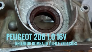 peugeot Vedação carter do motor 😃 16v Peugeot206 carros d4d Citroen Renault mecanica tbt [upl. by Uke]