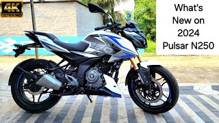 2024 New Bajaj Pulsar N250 BS7 White Colour Revealed  anmotoexpo [upl. by Berga]