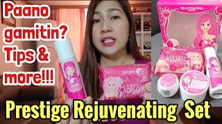 PRESTIGE REJUVENATING SET REVIEW  Paano gamitin MGA TIPS amp MORE [upl. by Donalt]