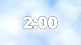 2 Minute Countdown Timer with Alarm  ☁ Soft Clouds ☁ [upl. by Brunelle]