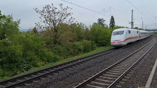 Ingelheim am Rhein station passing DB ICE train 20240419 0858 1 Clip [upl. by Rebe149]