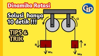 F423Dinamika Rotasi Problem SolvingRotation dinamic problemSolusi 10 detik Tips dan Trik [upl. by Agretha]