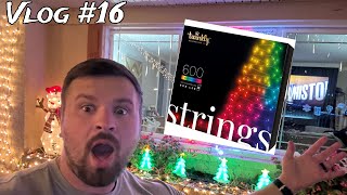 Twinkly Strings 600 LED RGB Review Christmas Light Vlog 16 [upl. by Eusoj]