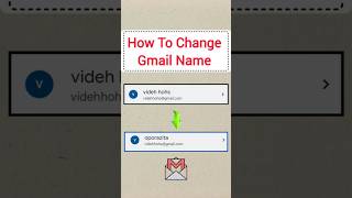 How to change Gamil Name gmail gmailnamechange mail [upl. by Yenffit]