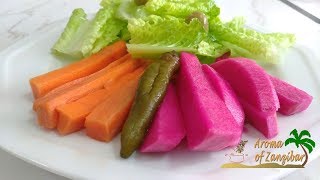 PICKLED CARROTS amp TURNIPS IN ENGLISH [upl. by Maibach]