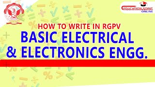 How to Write in Basic Electrical amp Electronics Engineering Exam BEEE [upl. by Resarf]