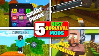 Top 5 mods for Minecraft pe 121 🔥  Best mods for Minecraft pocket edition 121 😍 [upl. by Riancho737]