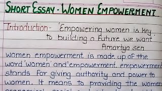 Short essay on Women Empowerment  women empowerment essay in English essay writing essay [upl. by Goraud]