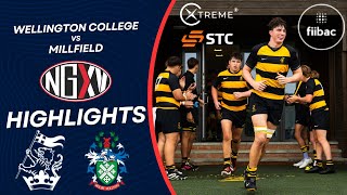 HIGHLIGHTS WELLINGTON COLLEGE V MILLFIELD  SCHOOLS RUGBY [upl. by Soane745]