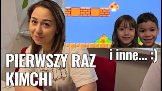 Koleżanka pierwszy raz próbuje koreańskie KIMCHI Prezent dla dzieci itd VLOG [upl. by Cruce517]