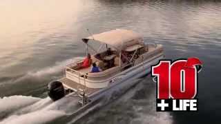 SUN TRACKER Boats 2015 PARTY BARGE 24 DLX amp XP3 Pontoon Boats [upl. by Aneras]