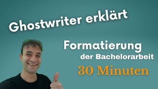 Formatierung der Bachelorarbeit in 30 Minuten komplettes Tutorial [upl. by Kcirtapnhoj710]