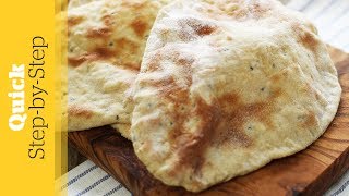 Garlic Naan Bread Recipe [upl. by Irpac355]