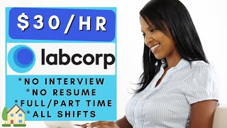 LabCorp is Urgently Hiring Remote No Interview No Resume No Experience Work From Home Jobs 2024 [upl. by Nnylatsyrc889]