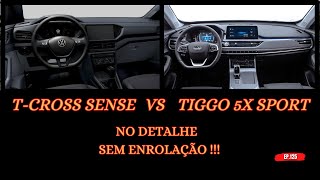 COMPARATIVO ENTRE CAOA CHERY TIGGO 5X SPORT E VOLKSWAGEN TCROSS SENSE caoachery volkswagen [upl. by Schacker]