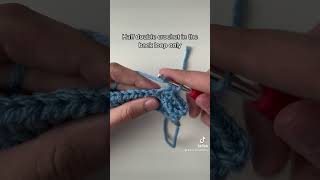 Crochet Stitches Tutorial Half Double Crochet Back Loop Only [upl. by Asirac]