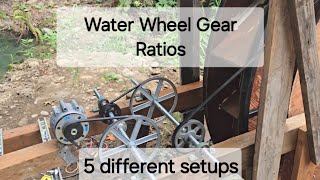 Water Wheel gear ratios [upl. by Dinerman]