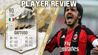 FANTASTIC CDM 🇮🇹 90 ICON MOMENTS GATTUSO PLAYER REVIEW FIFA 22 ULTIMATE TEAM [upl. by Waldron]