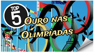 TOP 5 Países com mais OURO nas OLIMPÍADAS olimpiadas2024 paris2024 medalhadeouro [upl. by Elleinahc]