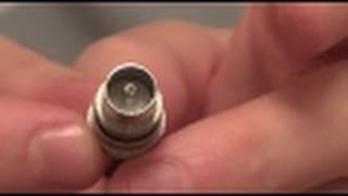 How to fit a TV Connector Plug onto a Coaxial AERIAL Cable [upl. by Airdnal730]