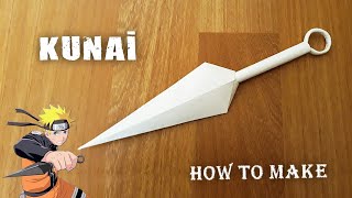 HOW TO MAKE PAPER KUNAI EAST TUTORIAL NINJA SWORD [upl. by Weigle]