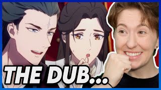 REACTING TO THE NEW TGCF ENGLISH DUB [upl. by Anircam799]