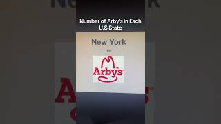 Percent of Arby’s In Each US State arbys viralvideo shorts state fastfood viralshorts [upl. by Leftwich408]