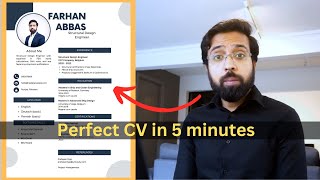 How to make Perfect CV in 5 minutes  Canva [upl. by Iffar]