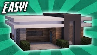 ✔ Como hacer una CASA MODERNA en Minecraft para Survival 🏡 [upl. by Yrrum]